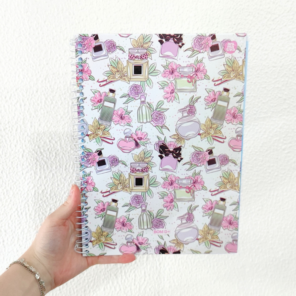 Caderno com Espiral Universitário Bom D+ Feminino 1 Matéria Animativa - #17