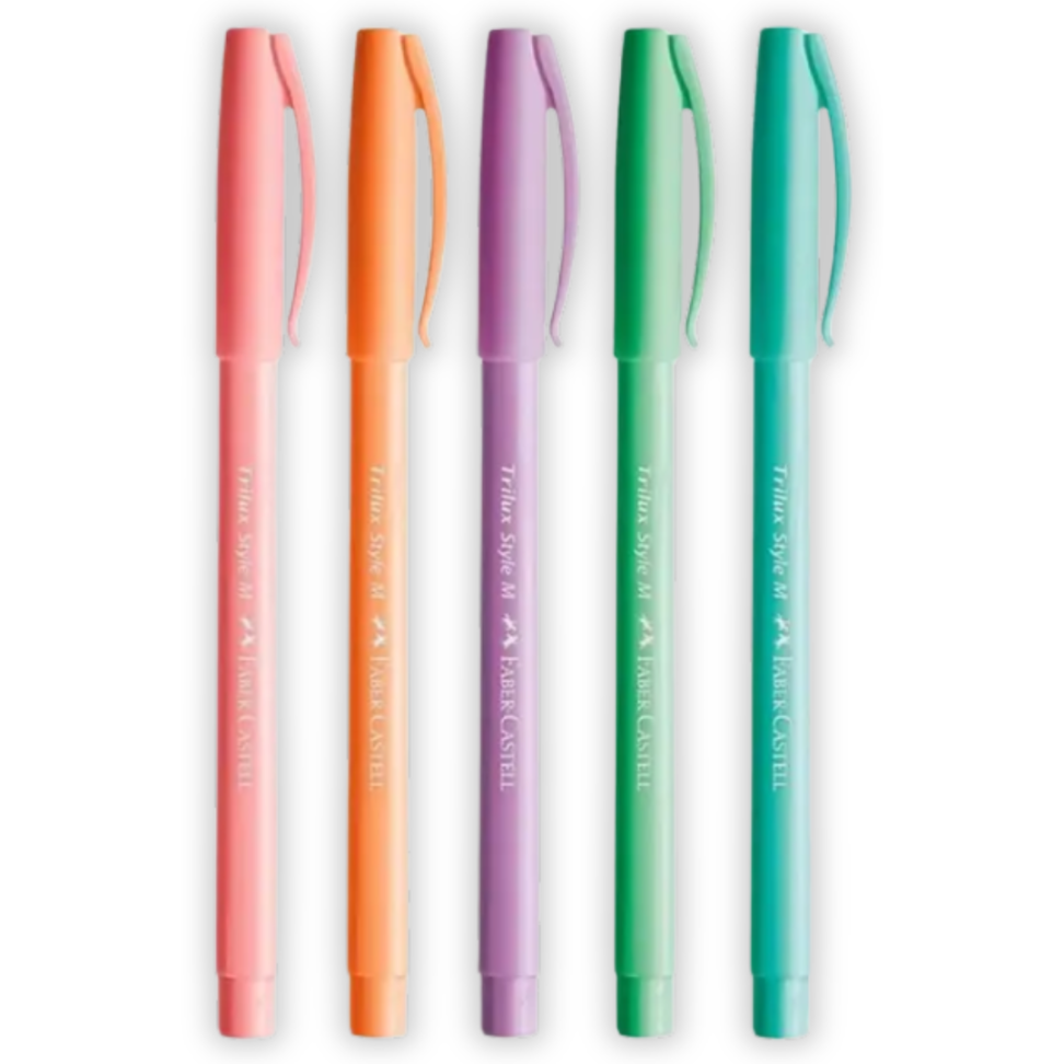 Kit Canetas Esferográficas Trilux Style 5 Cores Faber-Castell - #2
