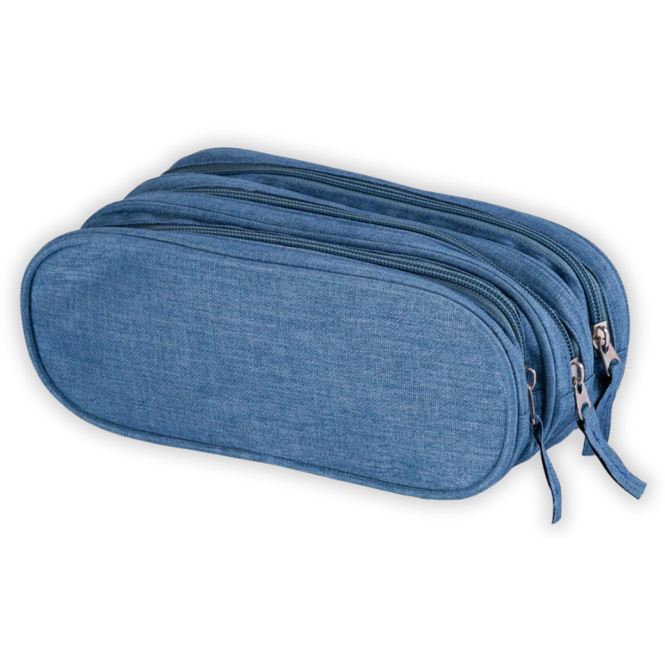 Estojo Triplo Jeans Azul Packn'Go - #1