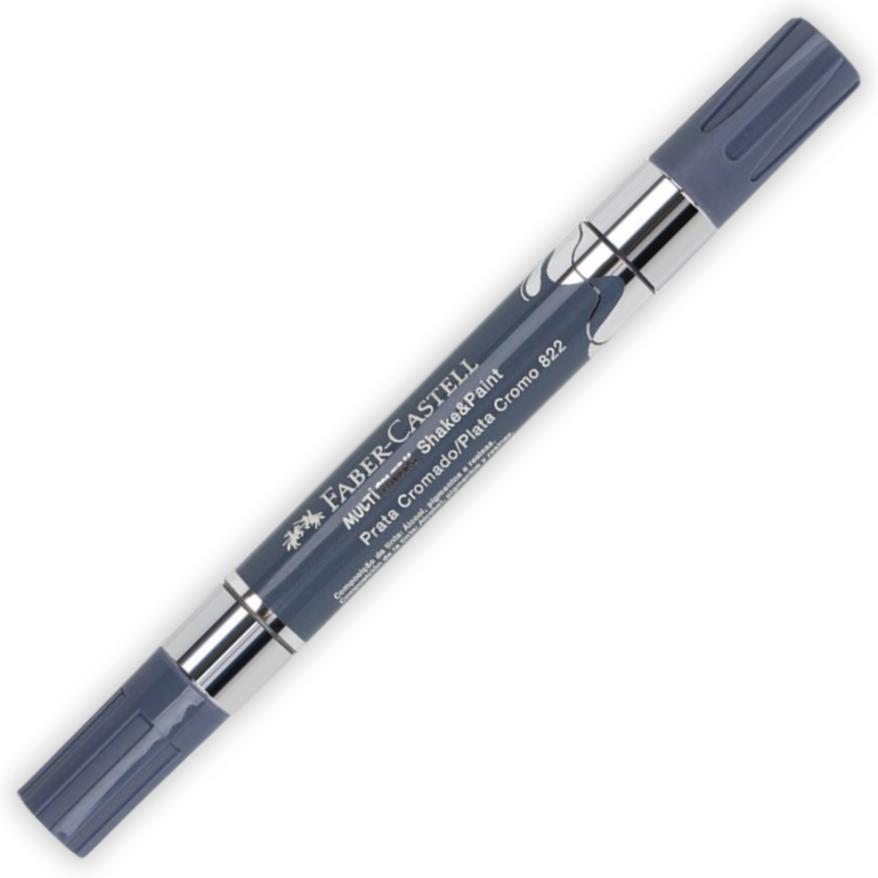 Marcador Multi Mark Prata Cromado Faber-Castell - #2