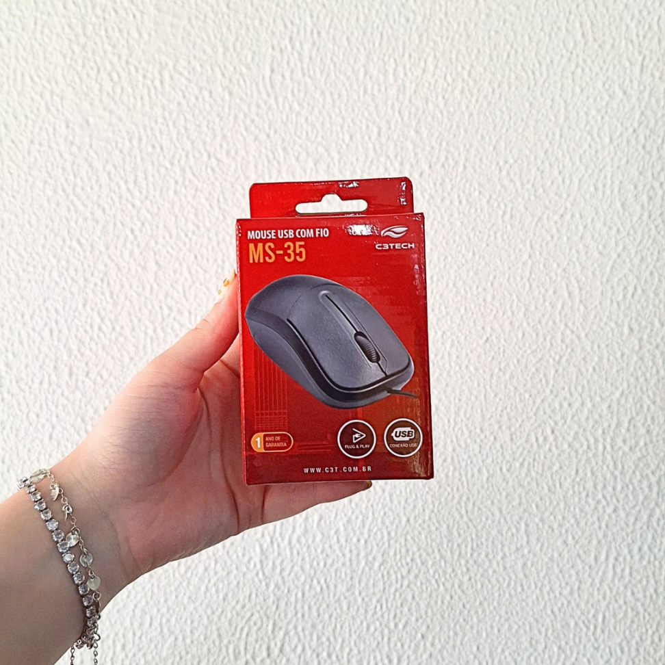 Mouse USB com Fio MS-35BK C3Tech - #1