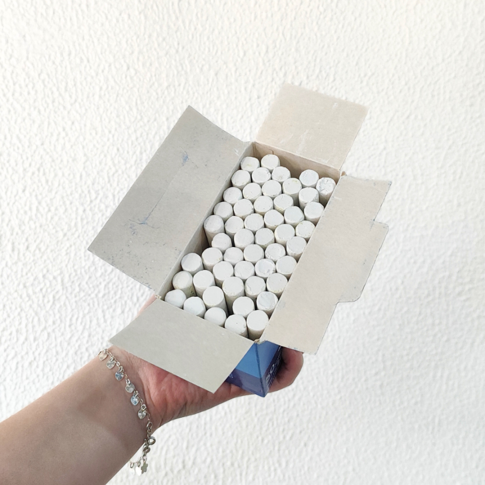 Giz para Lousa Branco Plastificado 50 Unidades Delta - #3