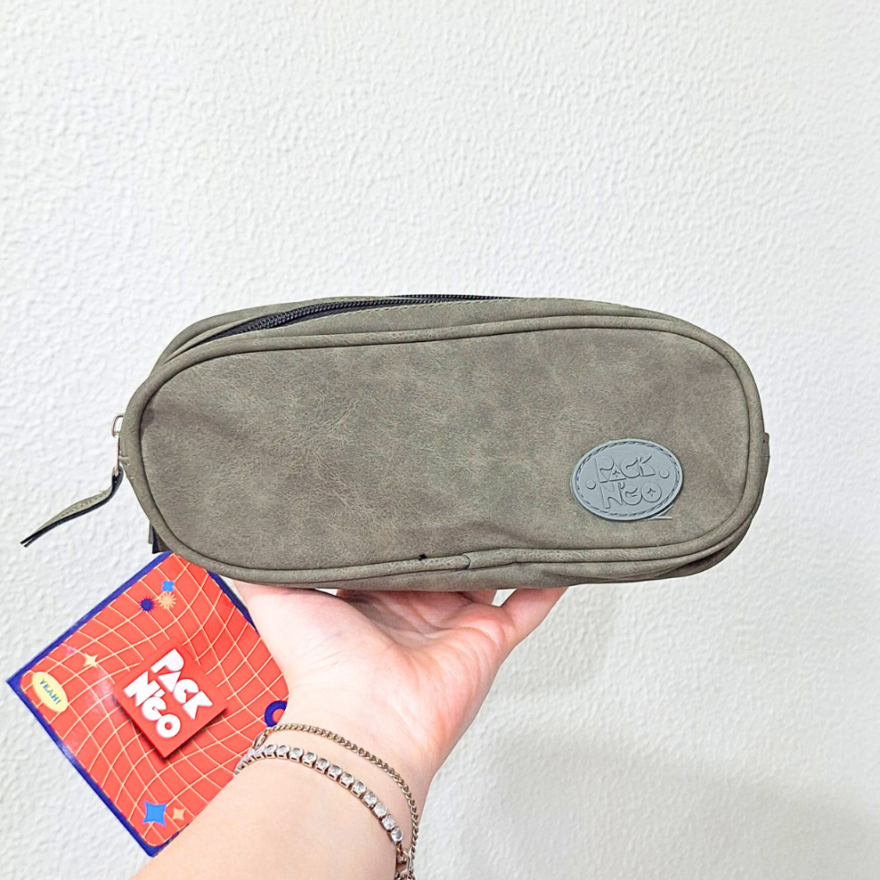 Estojo Triplo Camurça Verde Musgo Packn'Go - #1