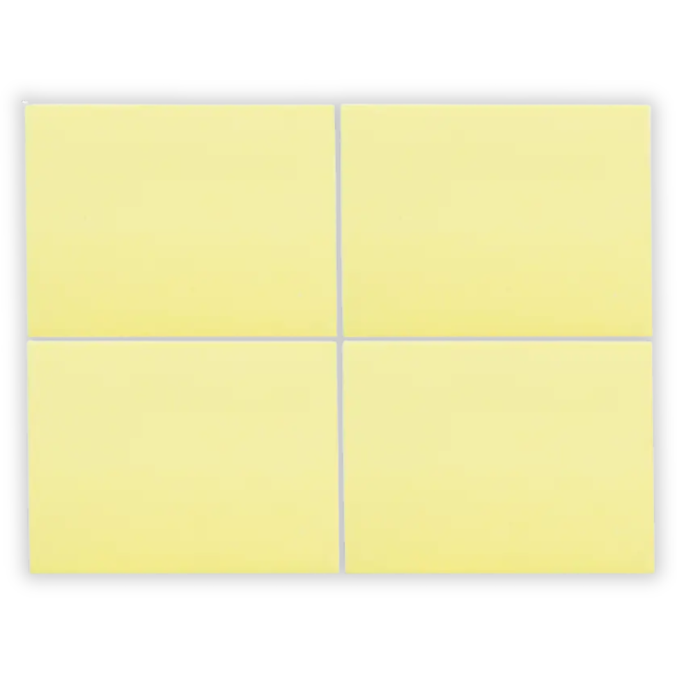 Bloco Adesivo 4 Blocos 38mm x 50mm Amarelo Pastel 400 Folhas Maxprint