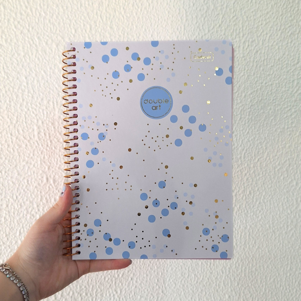 Caderno com Espiral Colegial Double Art 1 Matéria Cadersil - #7