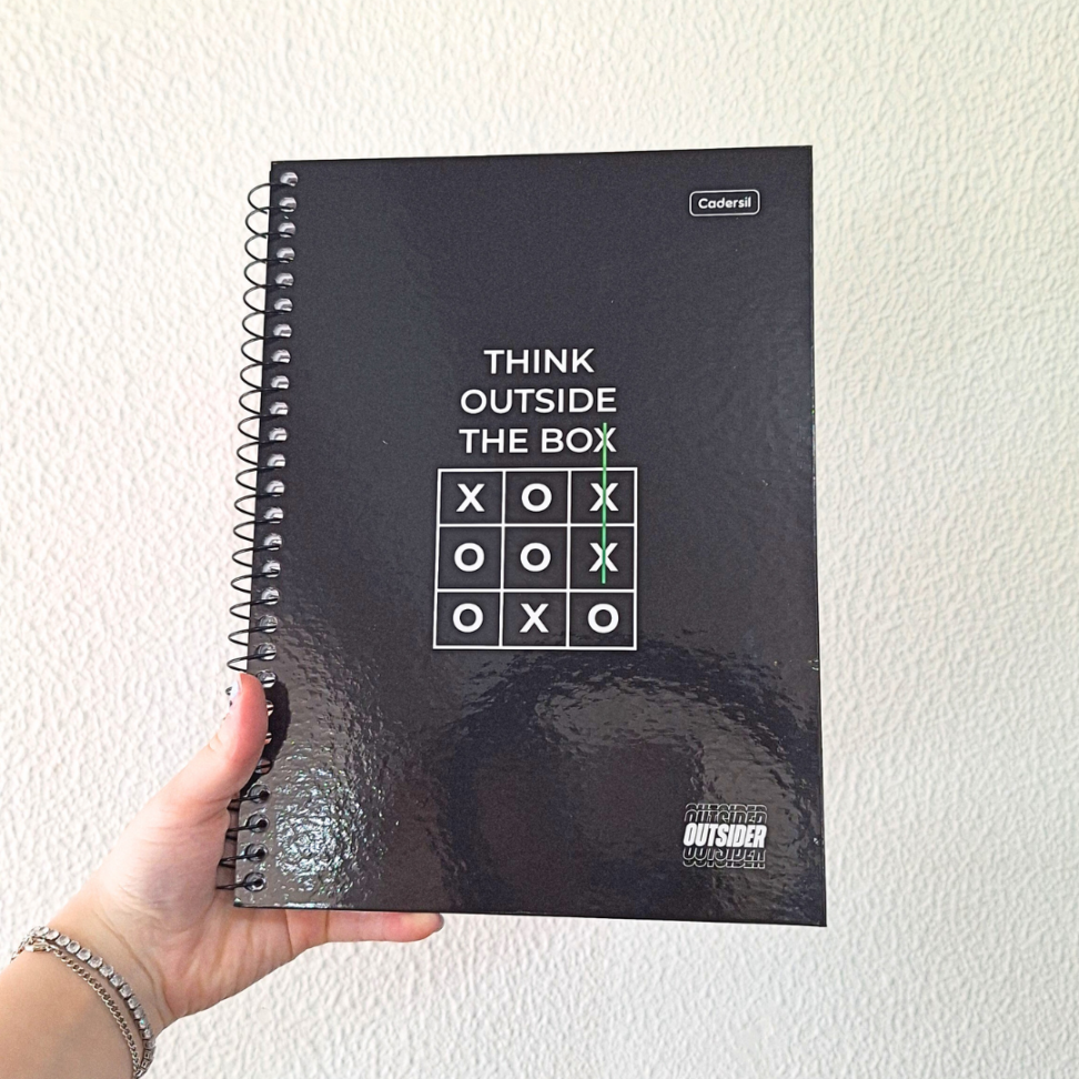 Caderno com Espiral Universitário Outsider 1 Matéria Cadersil - #9