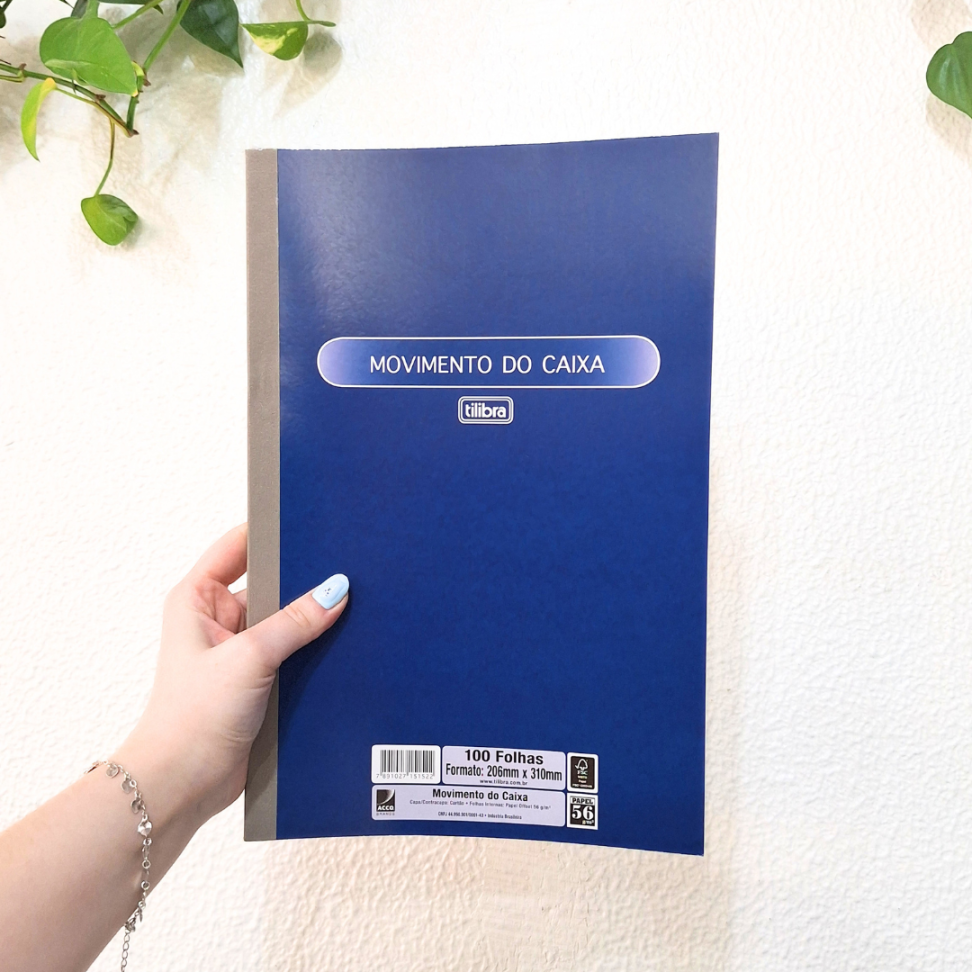 Livro Movimento do Caixa 206mm x 310mm 6x9 100 Folhas Tilibra - #3