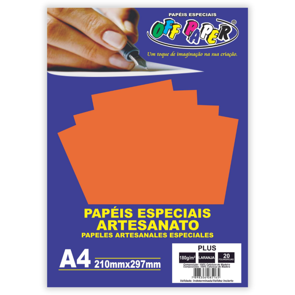 Bloco Papel Plus Especial para Artesanato A4 180g Off Paper - #1
