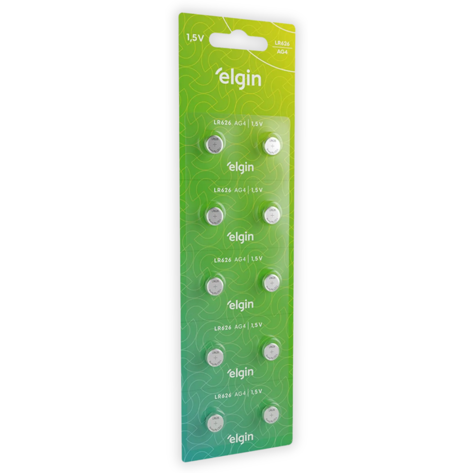 Bateria Alcalina 1,5V LR626 AG4 Elgin