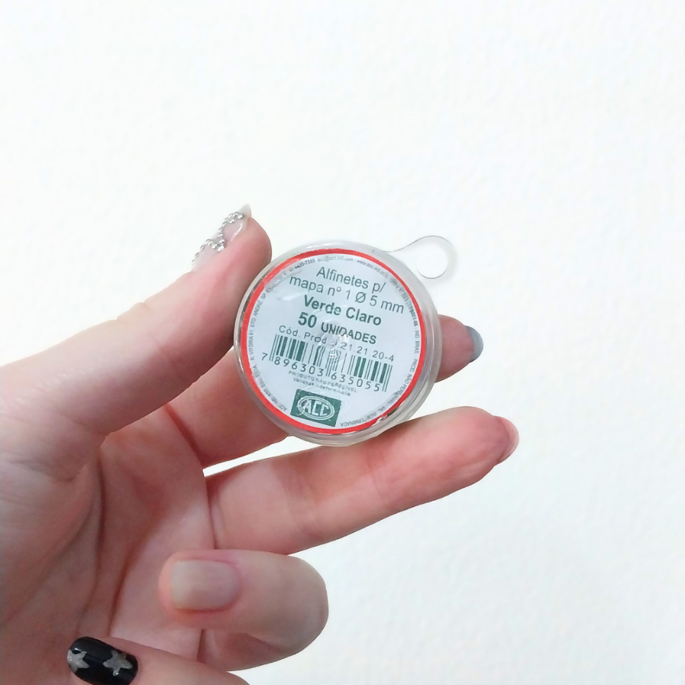 Alfinete para Mapa Tipo Bola Verde Claro 5mm 50 Unidades ACC - #3