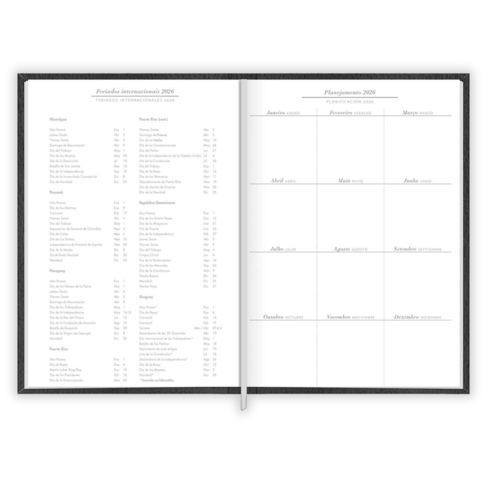 Agenda Executiva Costurada Diária Torino 2026 Tilibra - #1