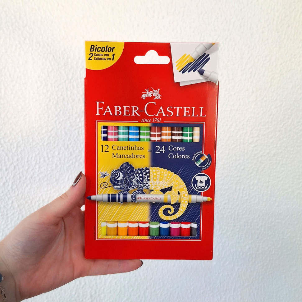 Canetinha Hidrográfica Bicolor 24 Cores Faber-Castell - #4