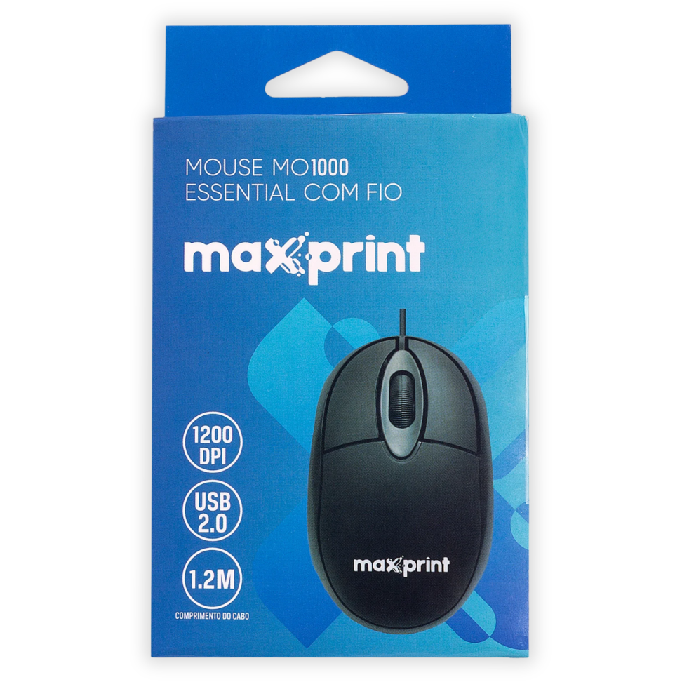 Mouse com Fio Essential MO1000 Maxprint - #3