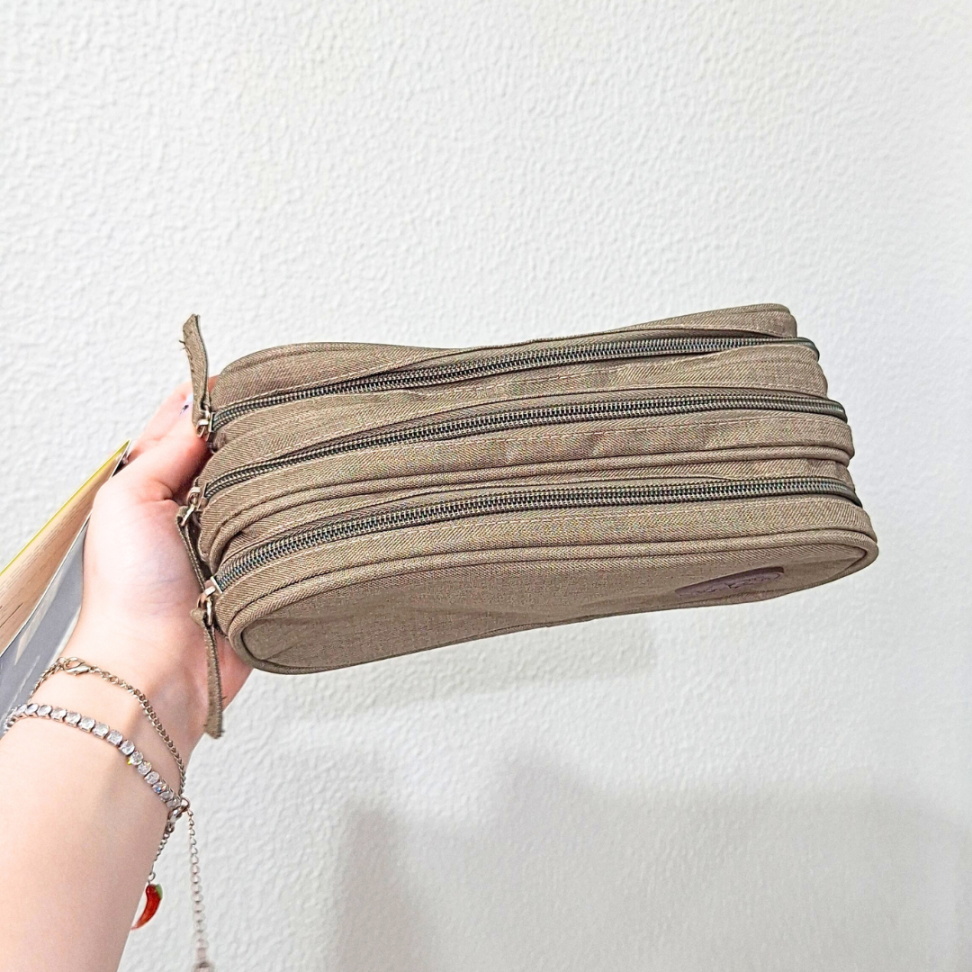 Estojo Triplo Jeans Marrom Packn'Go - #1