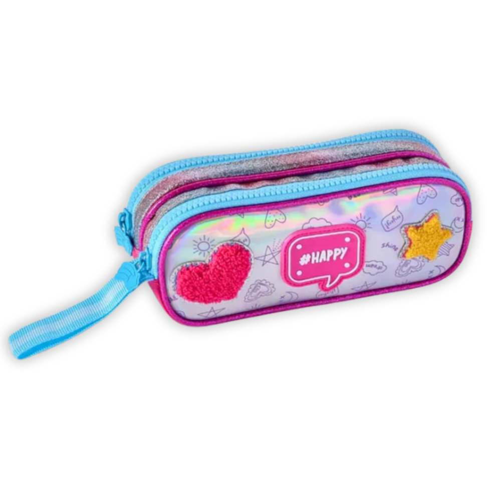 Kit Mochila de Rodas + Lancheira Térmica + Estojo Duplo Happy Clio - #1