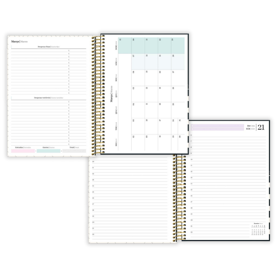 Agenda Espiral Diária Grande West Village 2026 Tilibra - #1