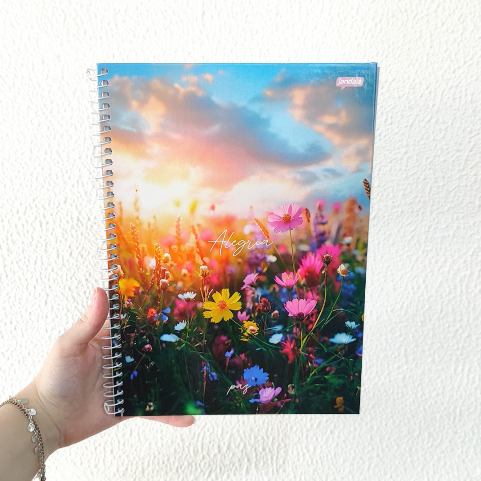 Caderno com Espiral Universitário Paz 1 Matéria Jandaia - #9