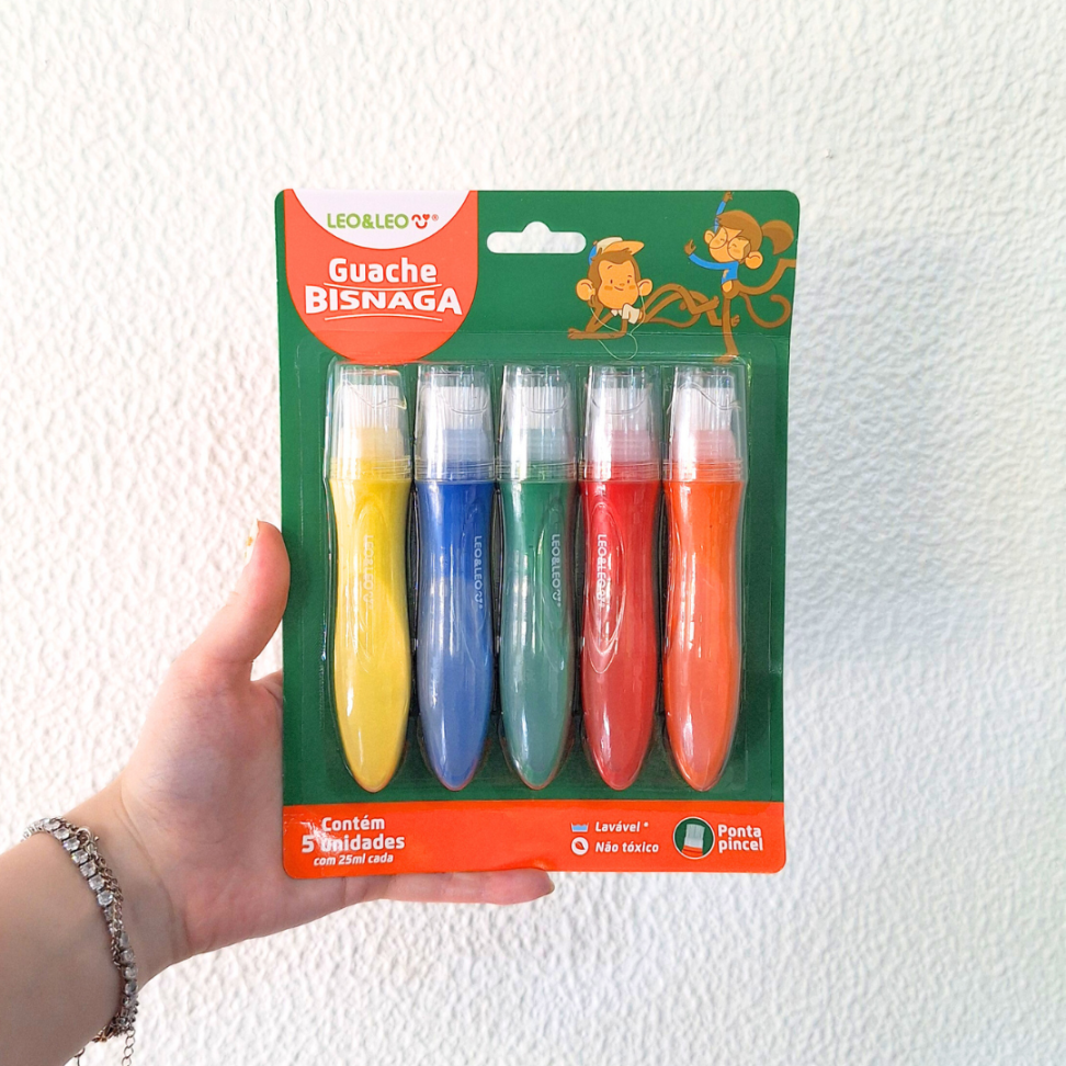 Tinta Guache em Bisnaga 5 Cores Leo e Leo - #3