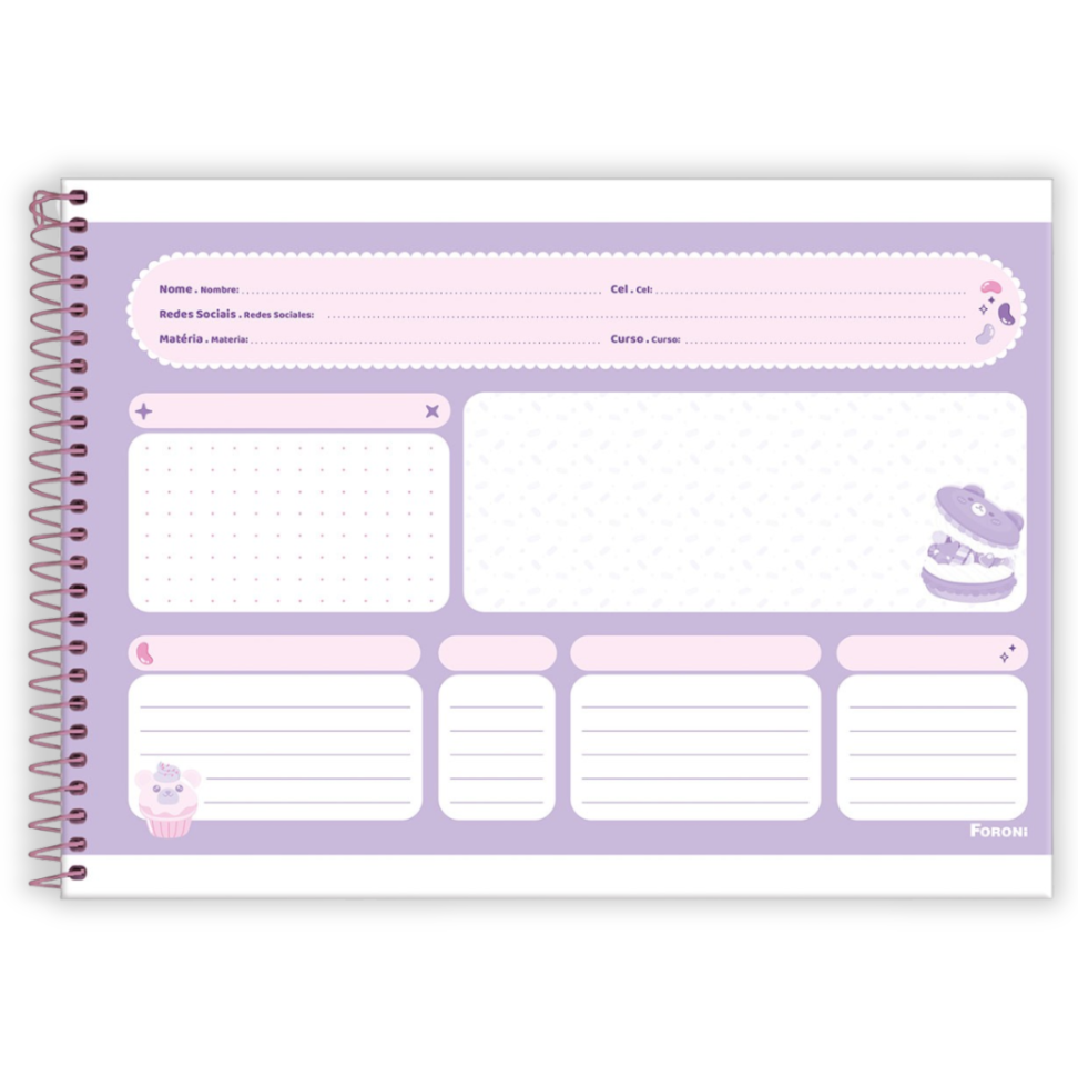 Caderno de Cartografia e Desenho Sugar Rush Foroni - #1