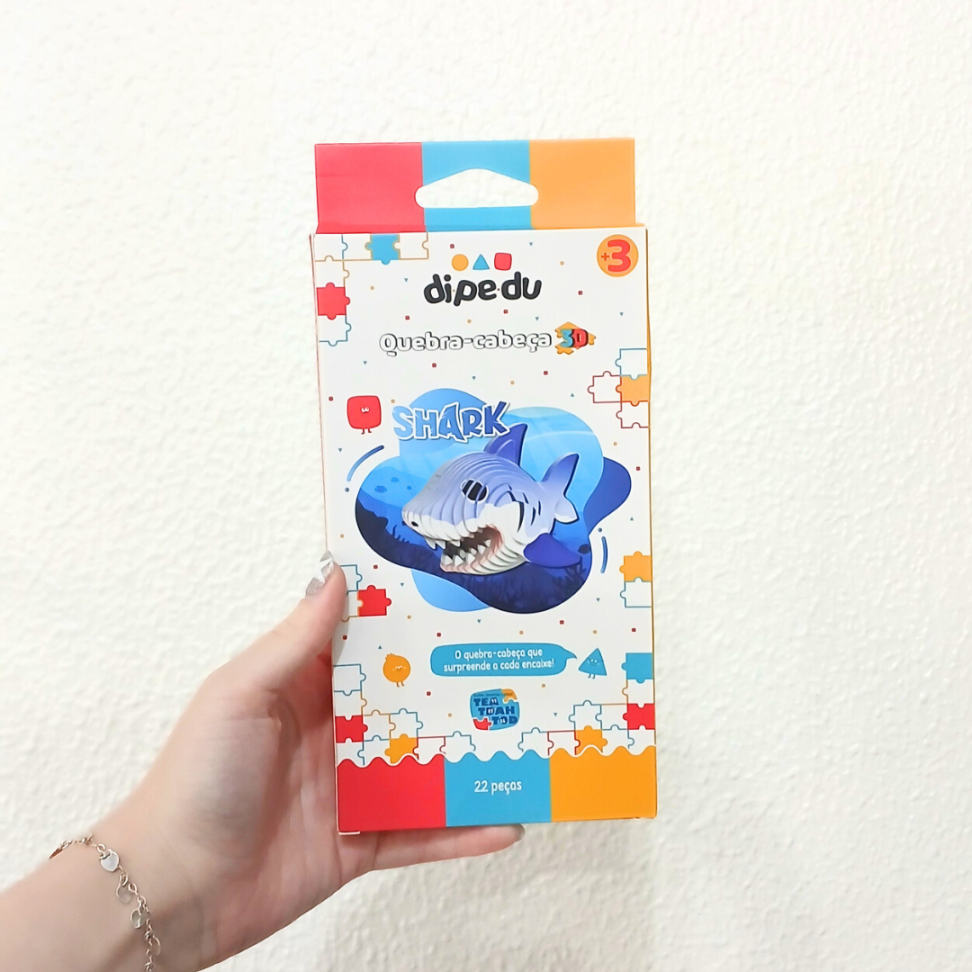 Quebra-Cabeça 3D Shark 22 Peças Dipedu BRW - #4