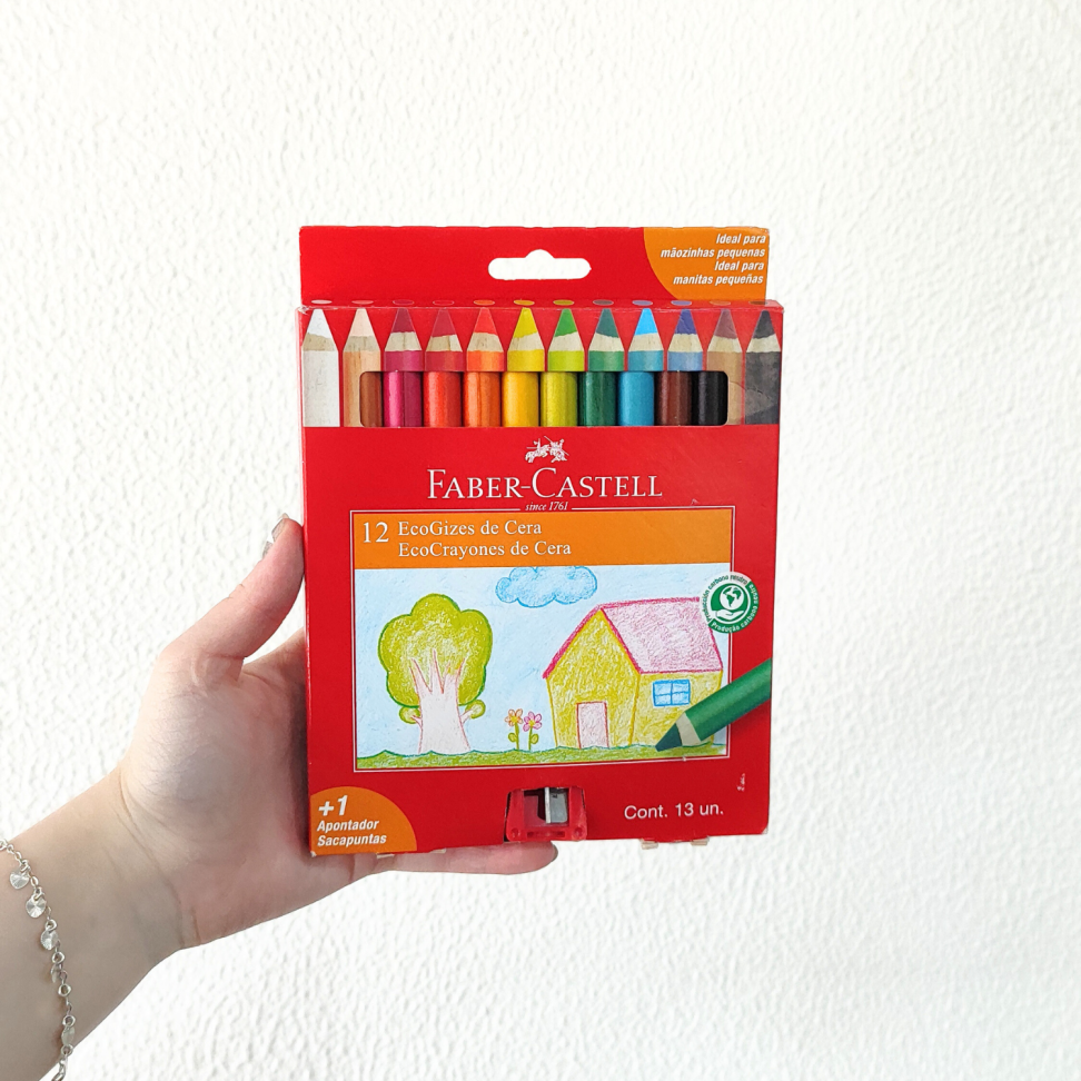 Giz de Cera Eco 12 Cores + 1 Apontador Jumbo Faber-Castell - #3
