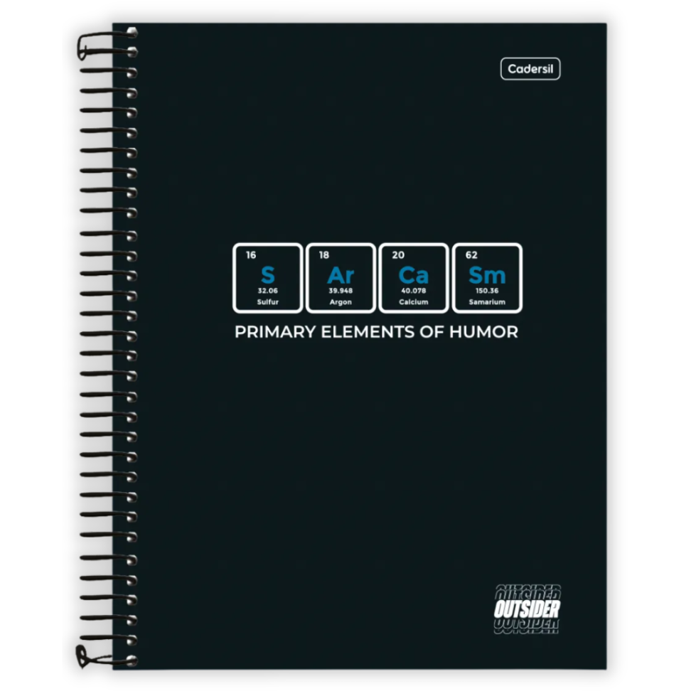 Caderno com Espiral Universitário Outsider 1 Matéria Cadersil - #5