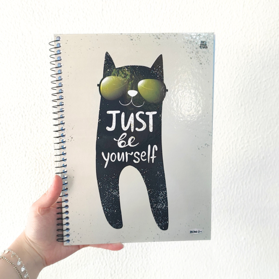 Caderno com Espiral Universitário Bom D+ Masculino 1 Matéria Animativa - #10