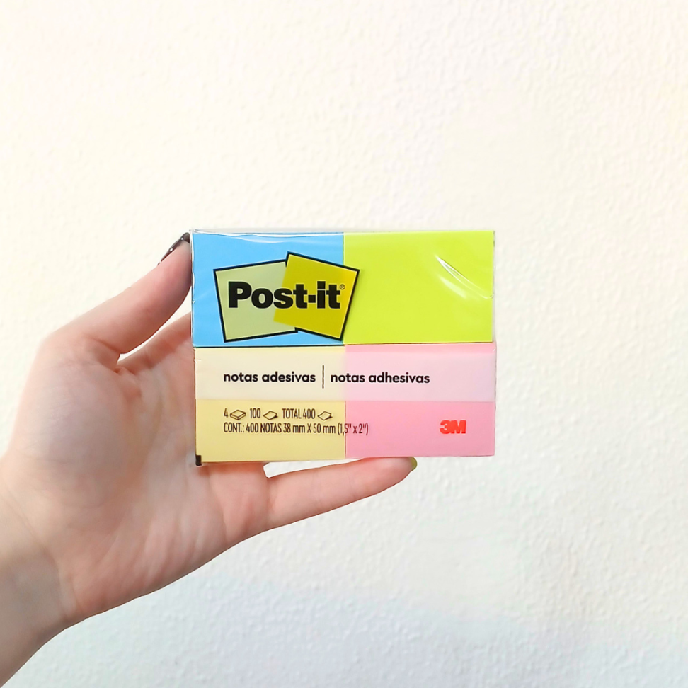 Notas Autoadesivas Post-It Pastel 38mm x 50mm 4 Cores 3M - #2
