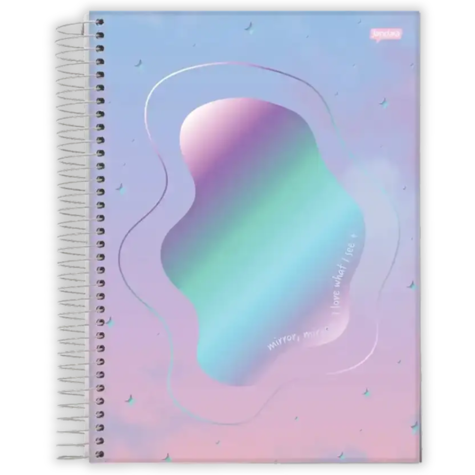 Caderno com Espiral Universitário Holográfica 1 Matéria Jandaia - #1