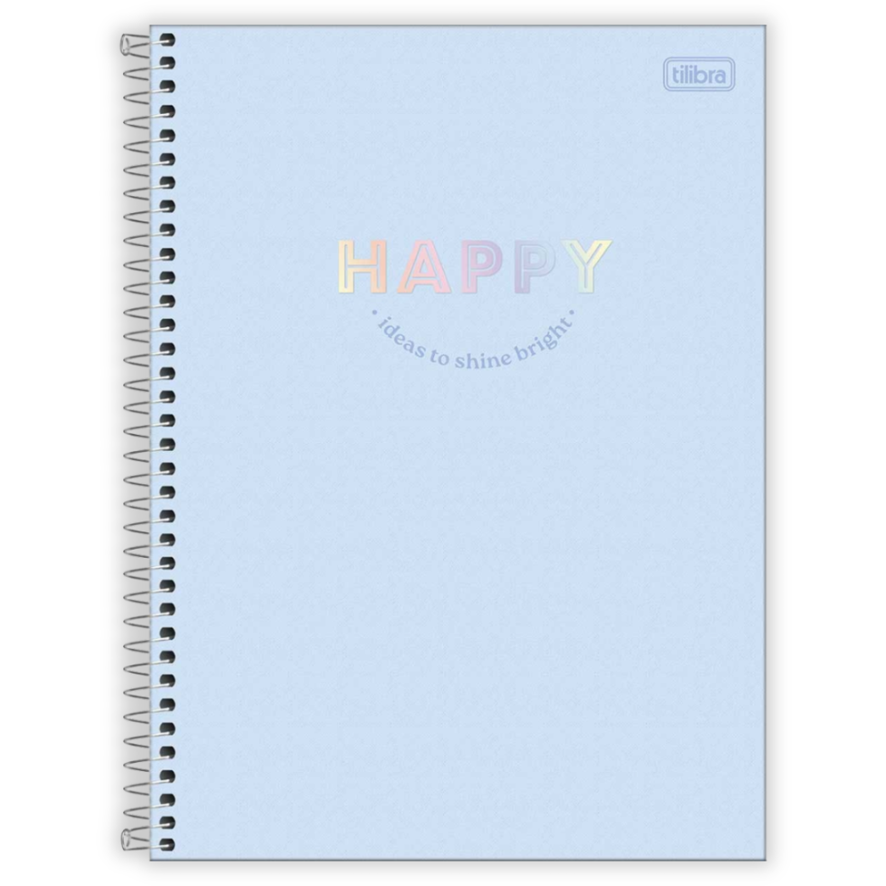Caderno com Espiral Universitário 1 Matéria Happy Connect Tilibra - #1