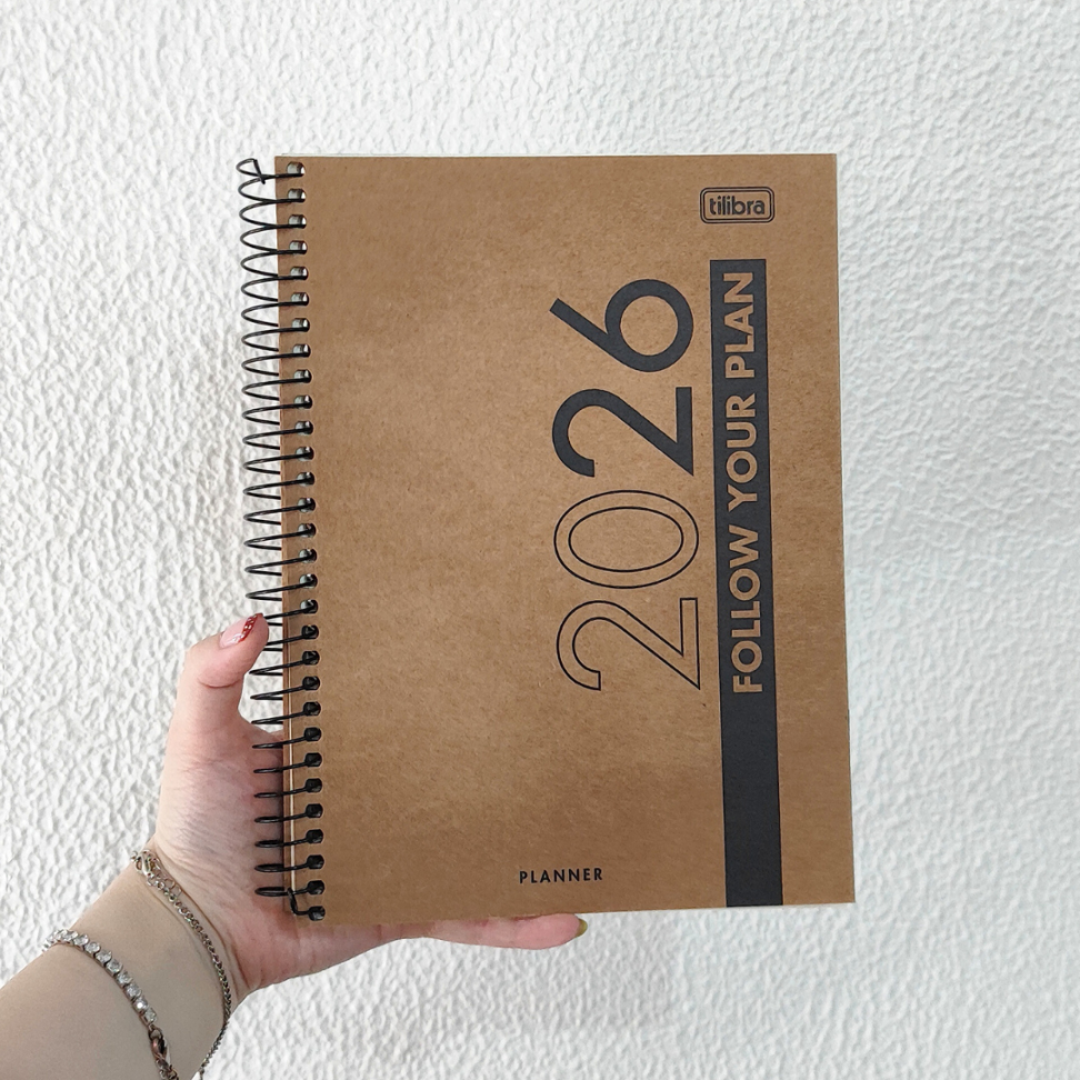 Planner Espiral Médio Kraftwork 2026 Tilibra - #10
