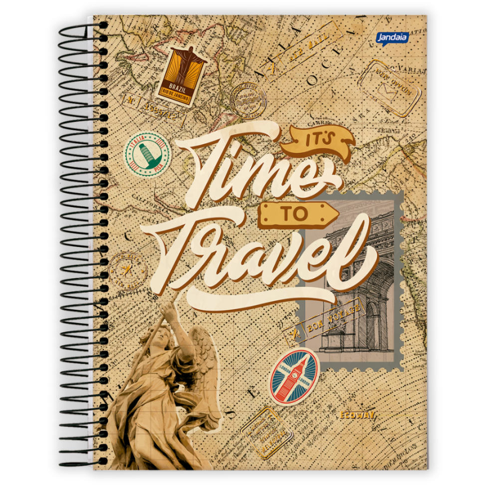 Caderno com Espiral Universitário Eco Way 1 Matéria Jandaia - #1