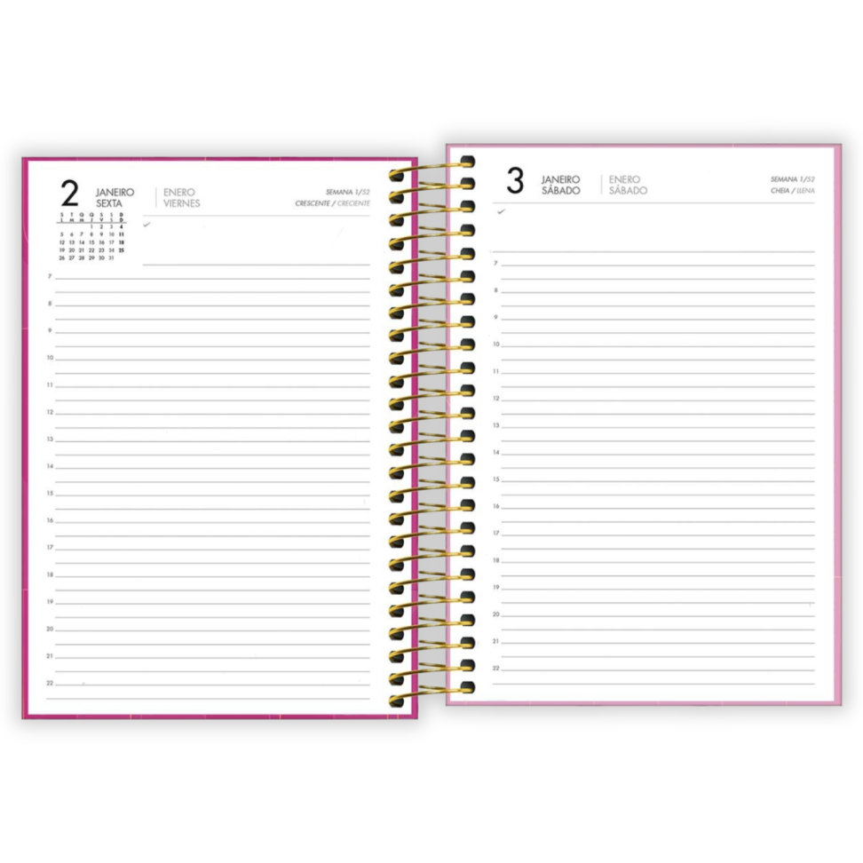 Agenda Executiva Espiral Diária Pequena Spot Colorida 2026 Tilibra - #6