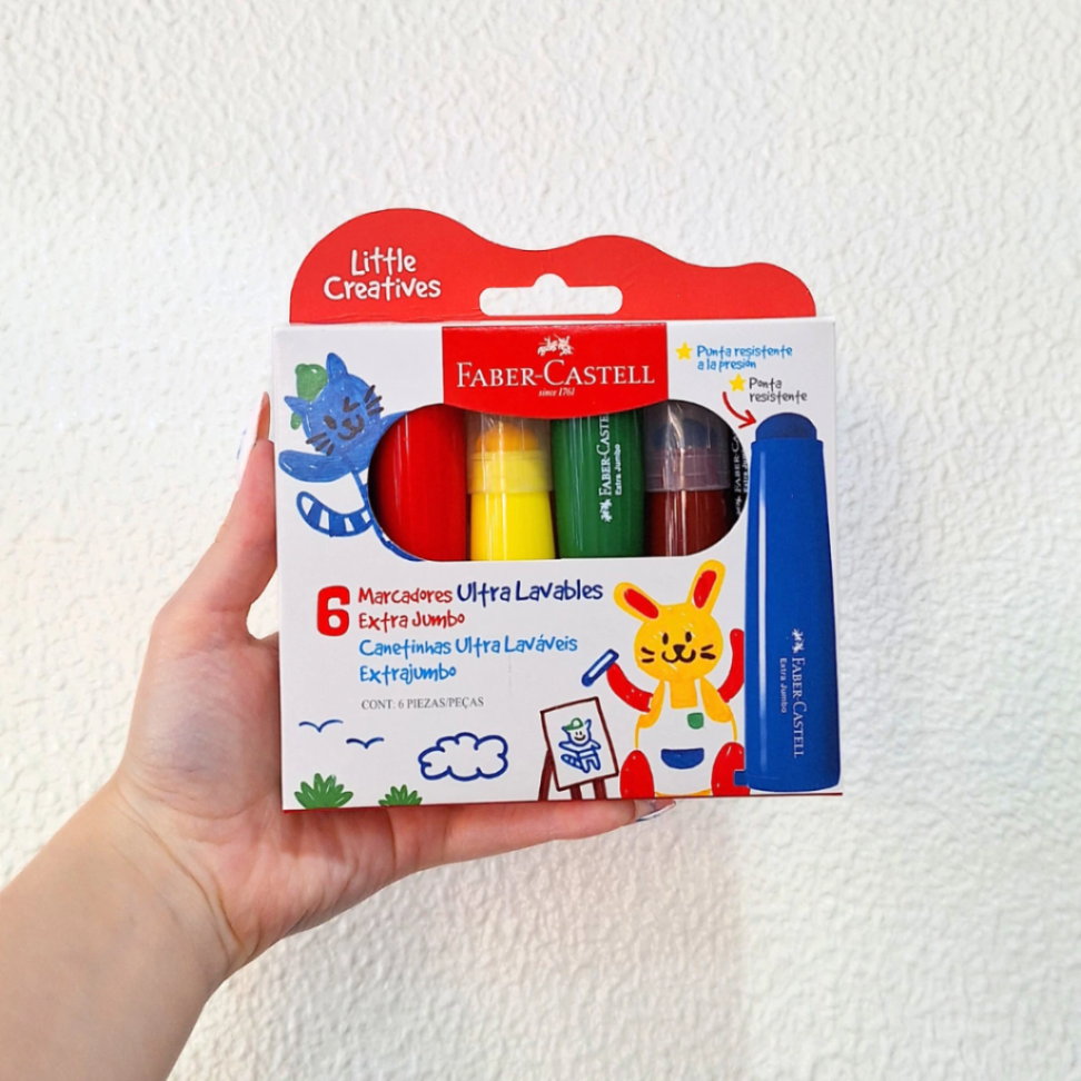 Canetinha Extrajumbro 6 Cores Little Creatives Faber-Castell - #3