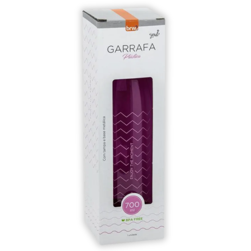 Garrafa Plástica Rosa 700ml BRW - #1