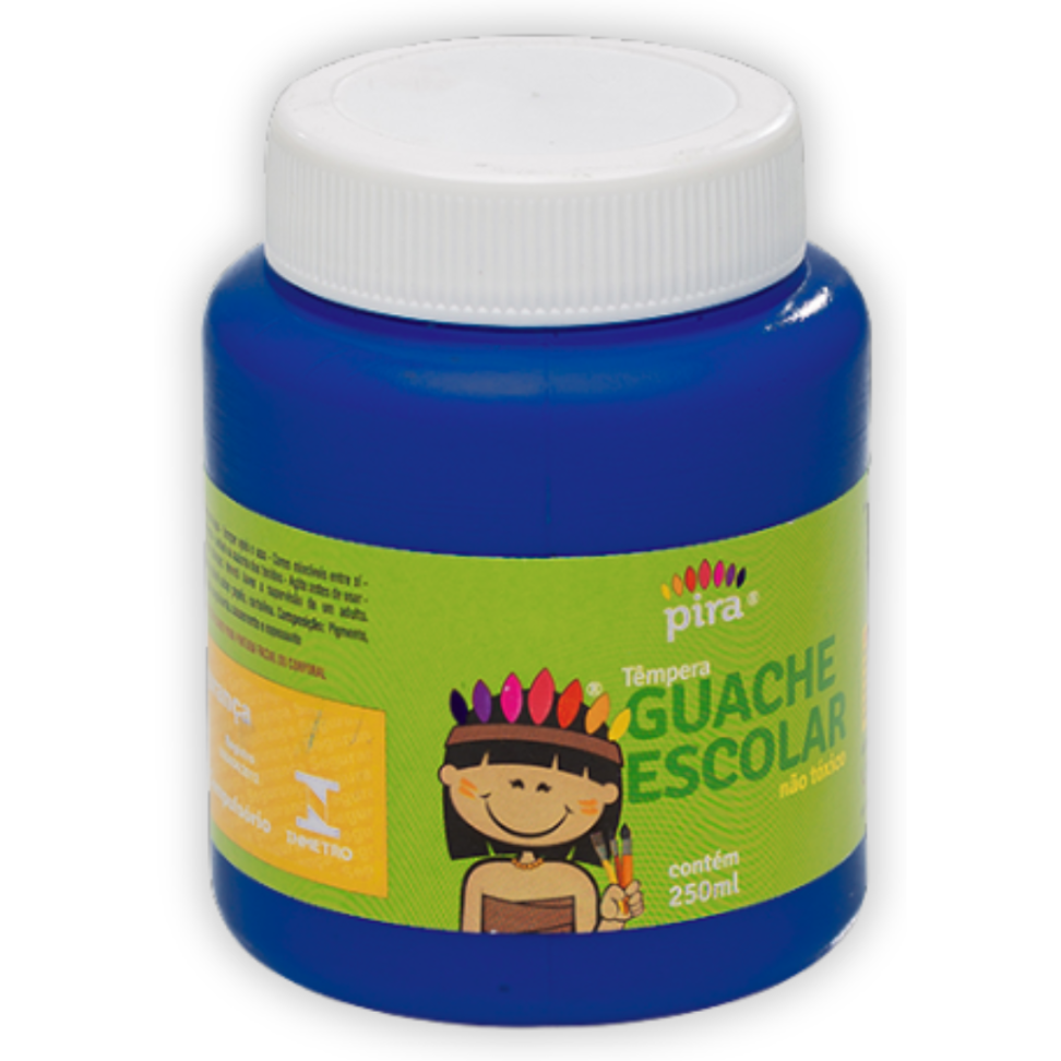 Tinta Têmpera Guache Escolar 250ml Pira - #7
