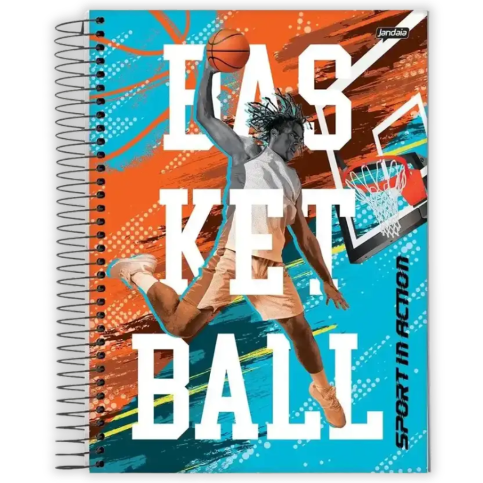 Caderno com Espiral Universitário Sport in Action 1 Matéria Jandaia - #1