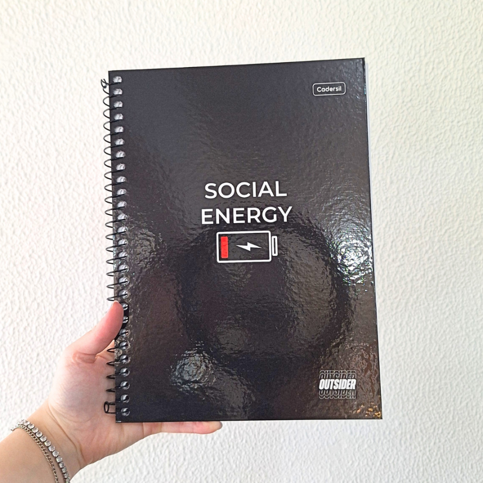 Caderno com Espiral Universitário Outsider 1 Matéria Cadersil - #6