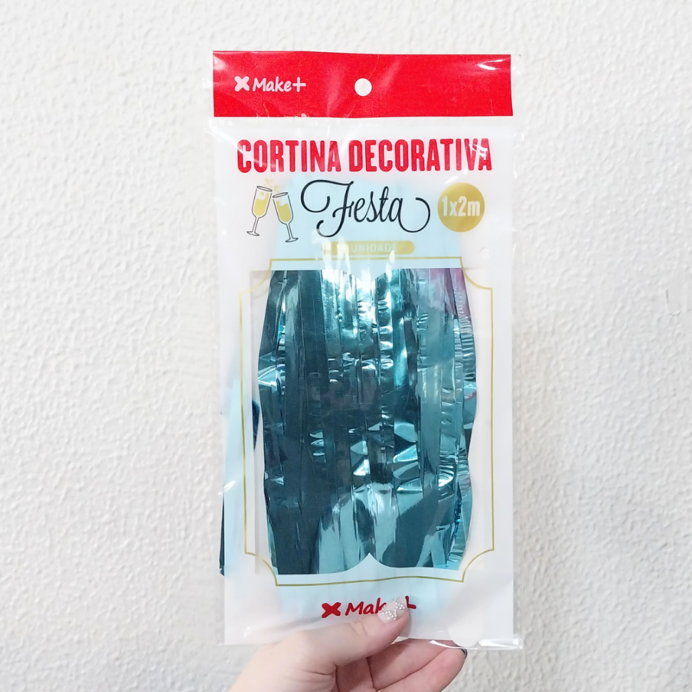 Cortina Decorativa Metalizada Festa 1m x 2m Make+ - #5