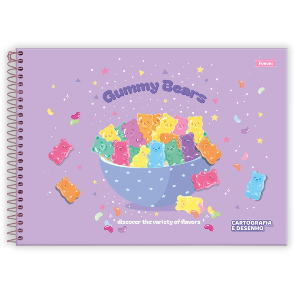 Caderno de Cartografia e Desenho Sugar Rush Foroni - #1