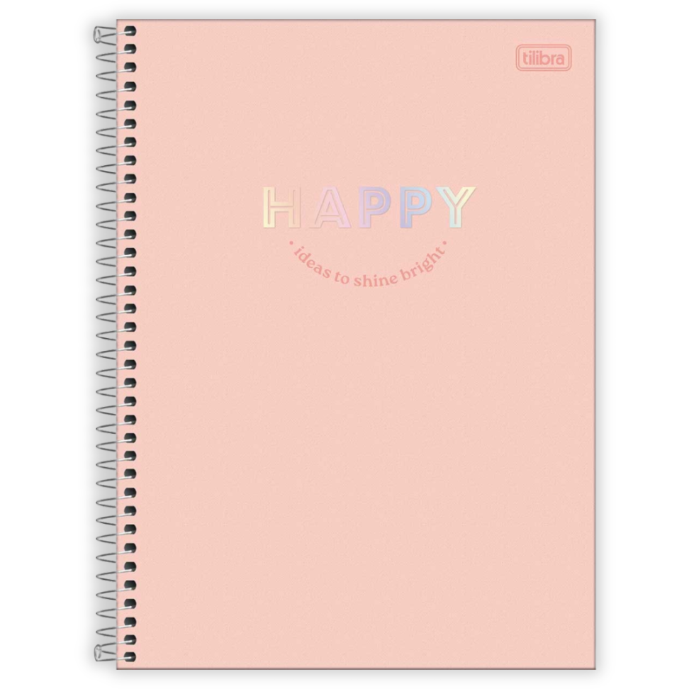 Caderno com Espiral Universitário 1 Matéria Happy Connect Tilibra - #1
