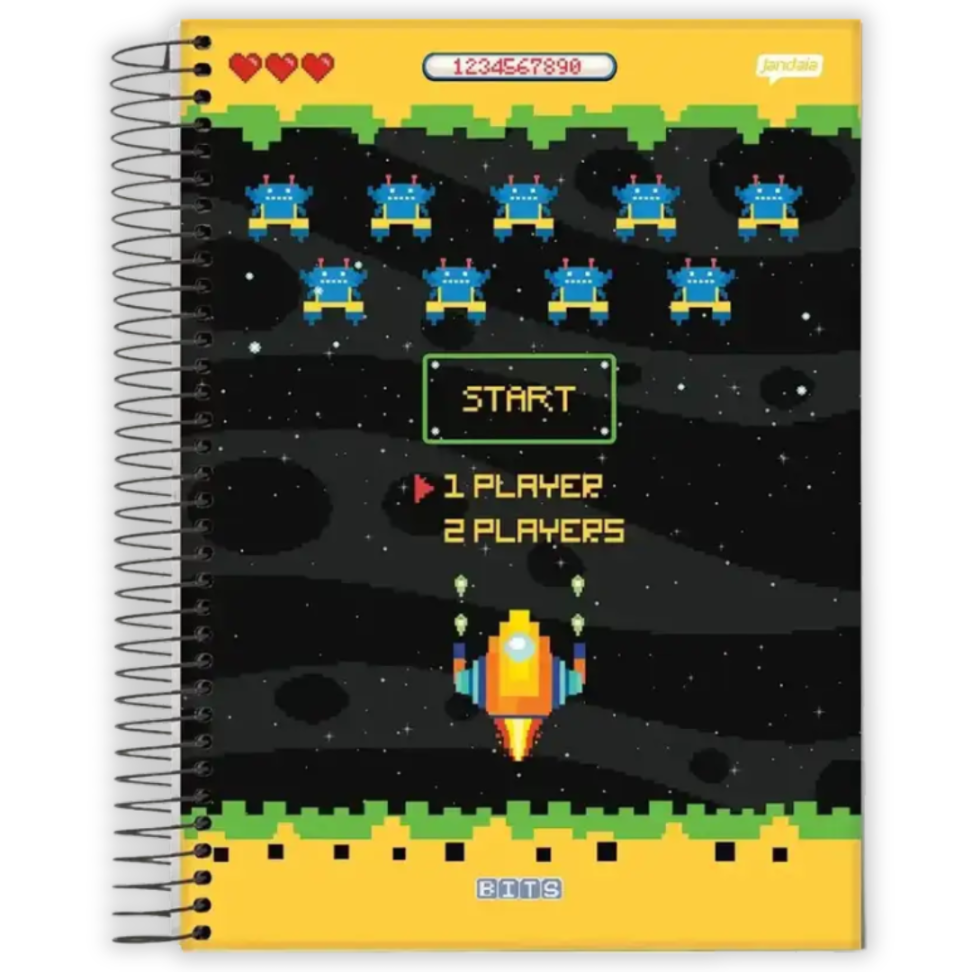 Caderno com Espiral Universitário Bits 1 Matéria Jandaia - #4
