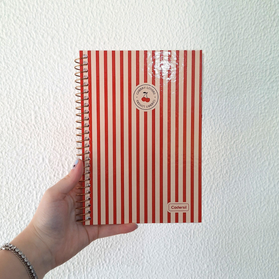 Caderno com Espiral Pequeno 1/4 Cherry Lovers Cadersil - #7