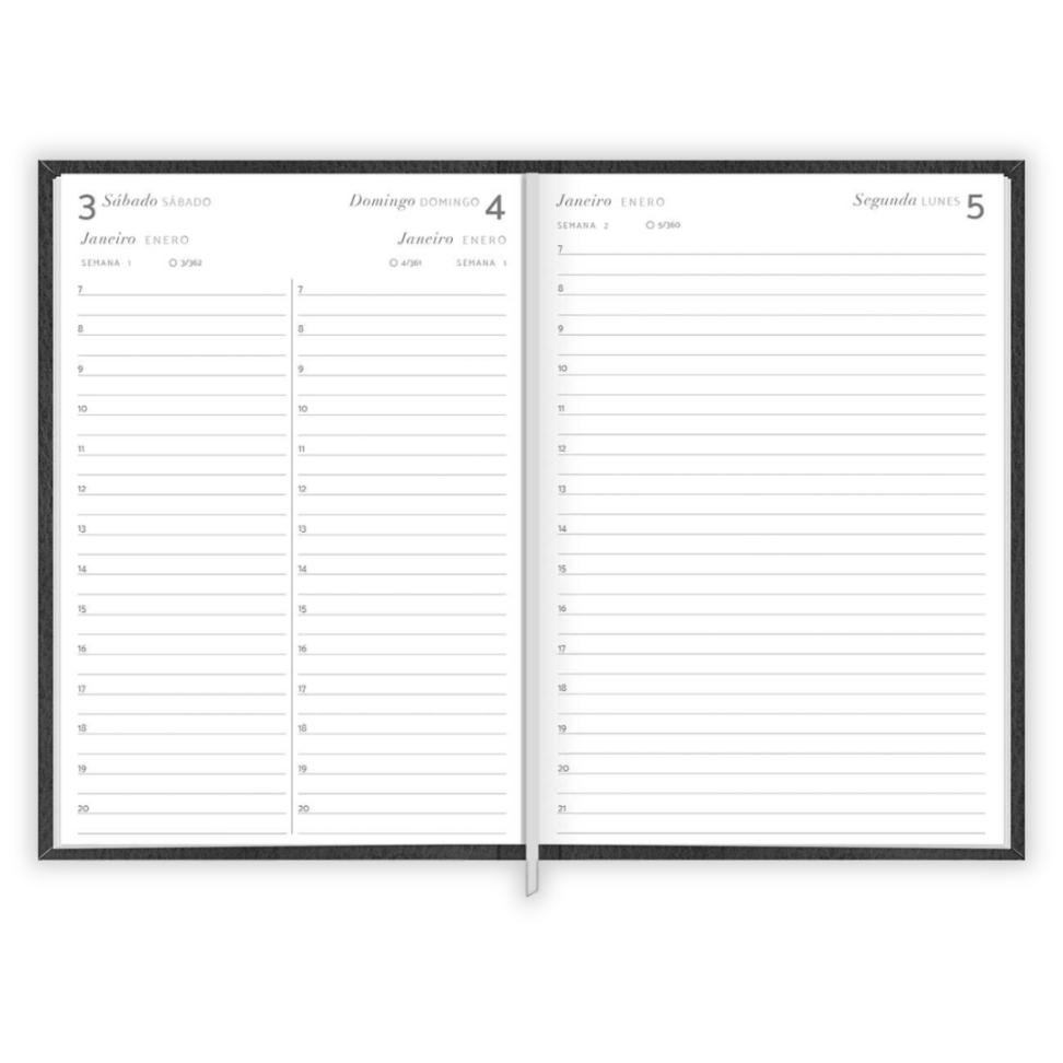 Agenda Executiva Costurada Diária Torino 2026 Tilibra - #1