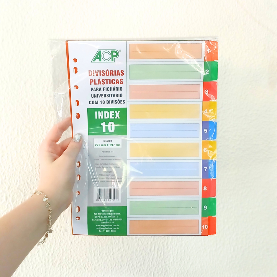 Divisórias Plásticas para Fichário Universitário 10 Unidades ACP - #3
