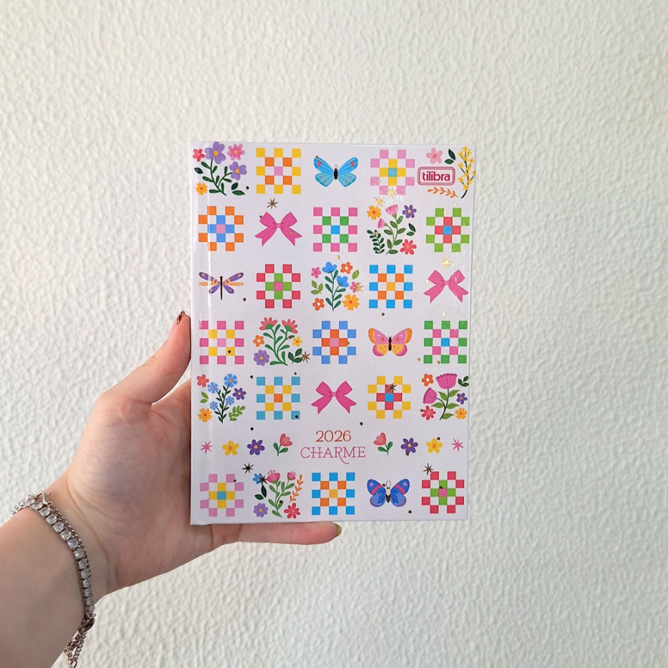 Agenda Costurada Diária Pequena Charme 2026 Tilibra - #13