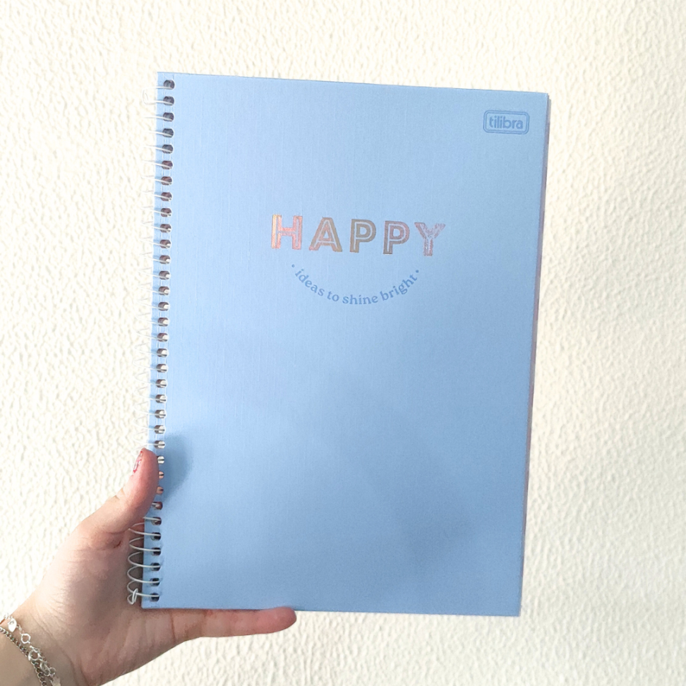 Caderno com Espiral Universitário 1 Matéria Happy Connect Tilibra - #1