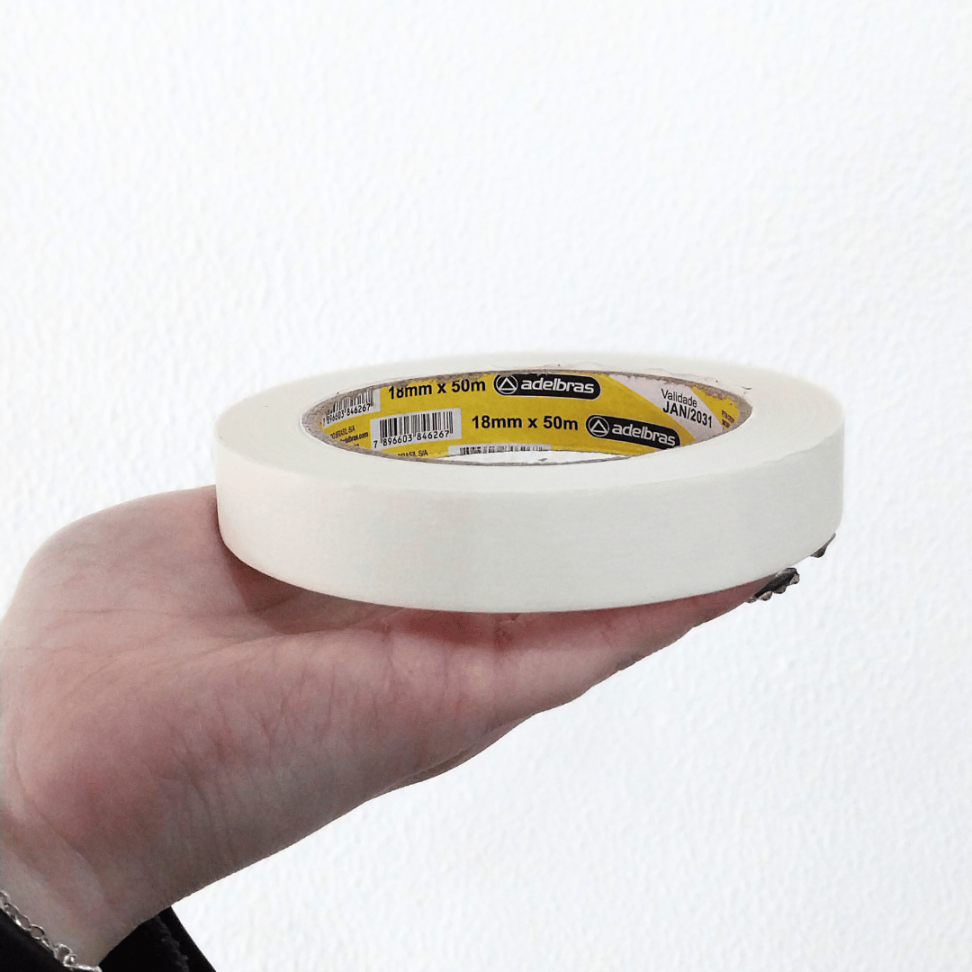 Fita Adesiva Crepe 18mm x 50m Mask 710 Adelbras