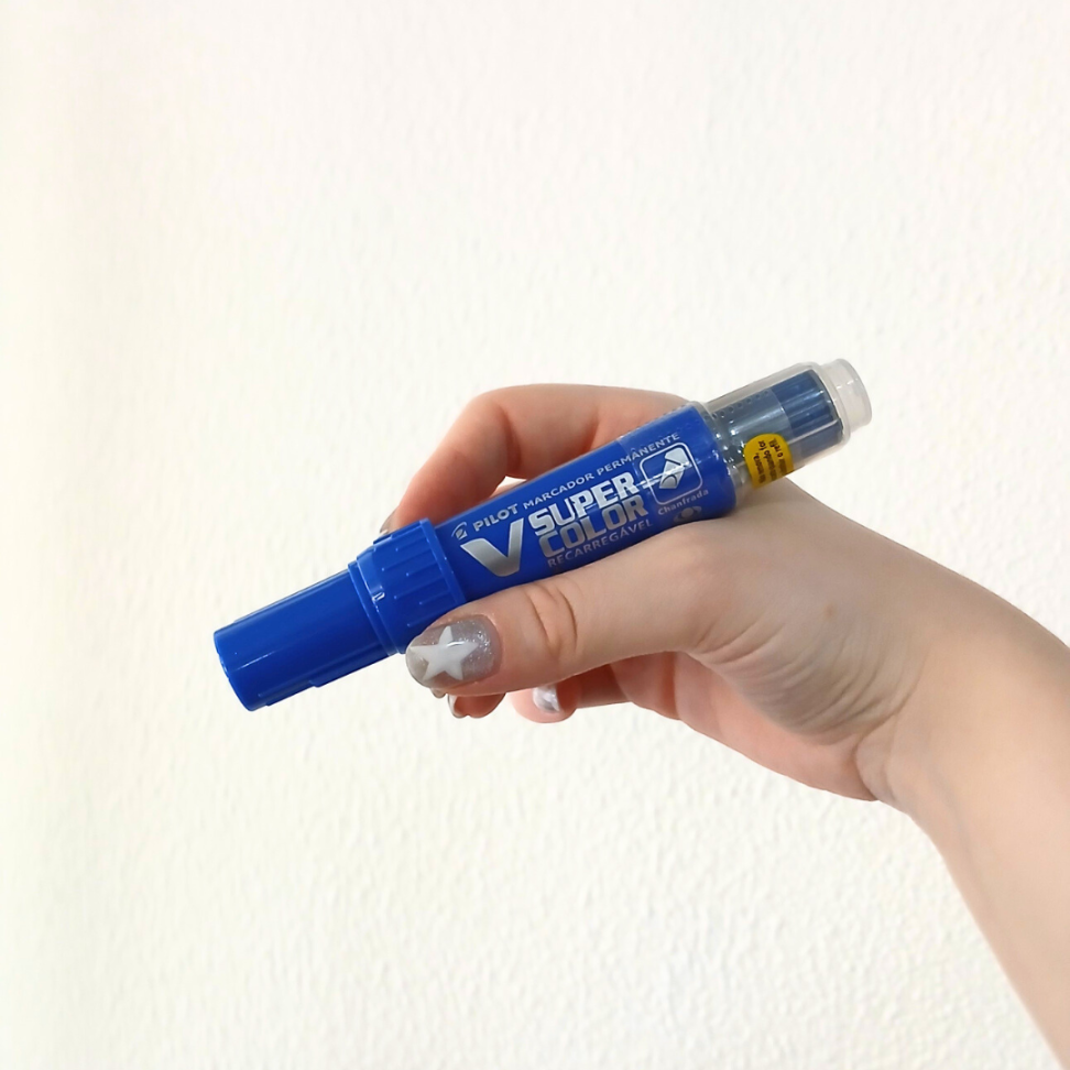 Marcador Permanente V-Super Color Recarregável Pilot - #6