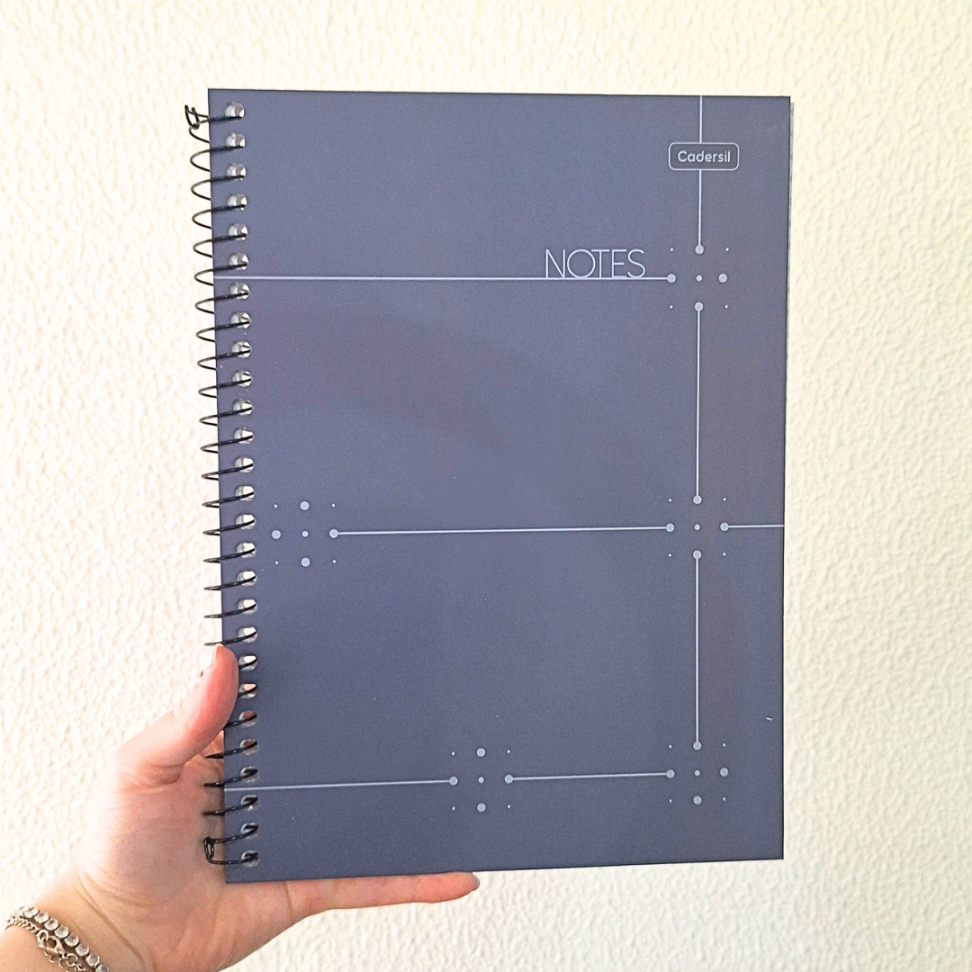 Caderno com Espiral Universitário Notes 1 Matéria Cadersil - #7